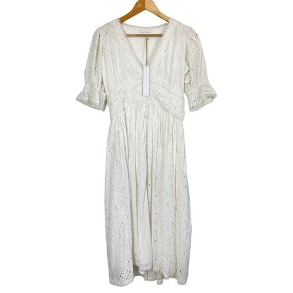 House of Harlow 1960 Cream Lace Midi Dress